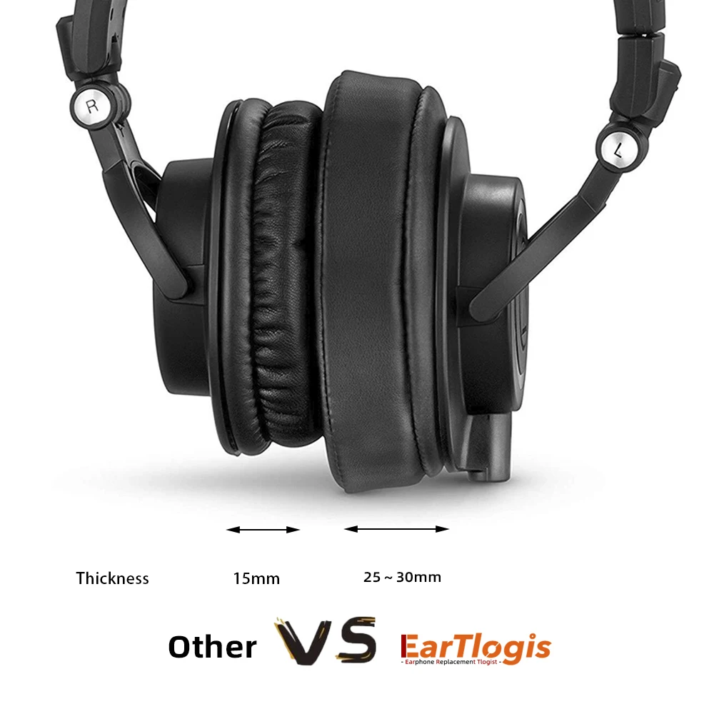 EarTlogis استبدال بطانة للأذن لسوني MDR-ZX770BN MDR-ZX780DC غطاء للأذنين وسادة الكؤوس وسادة سماعة أجزاء
