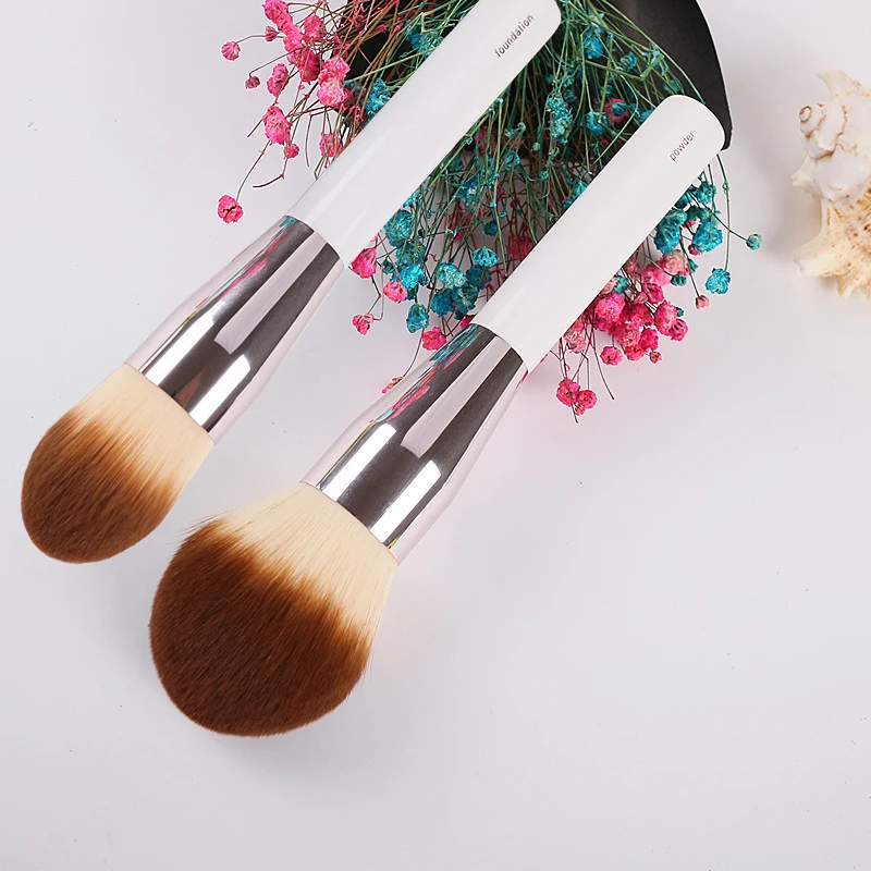 2pcs/set Big size Powder Makeup brushes + Flame Foundation brush Liquid cream Make up brush cosmetic tools soft Professional