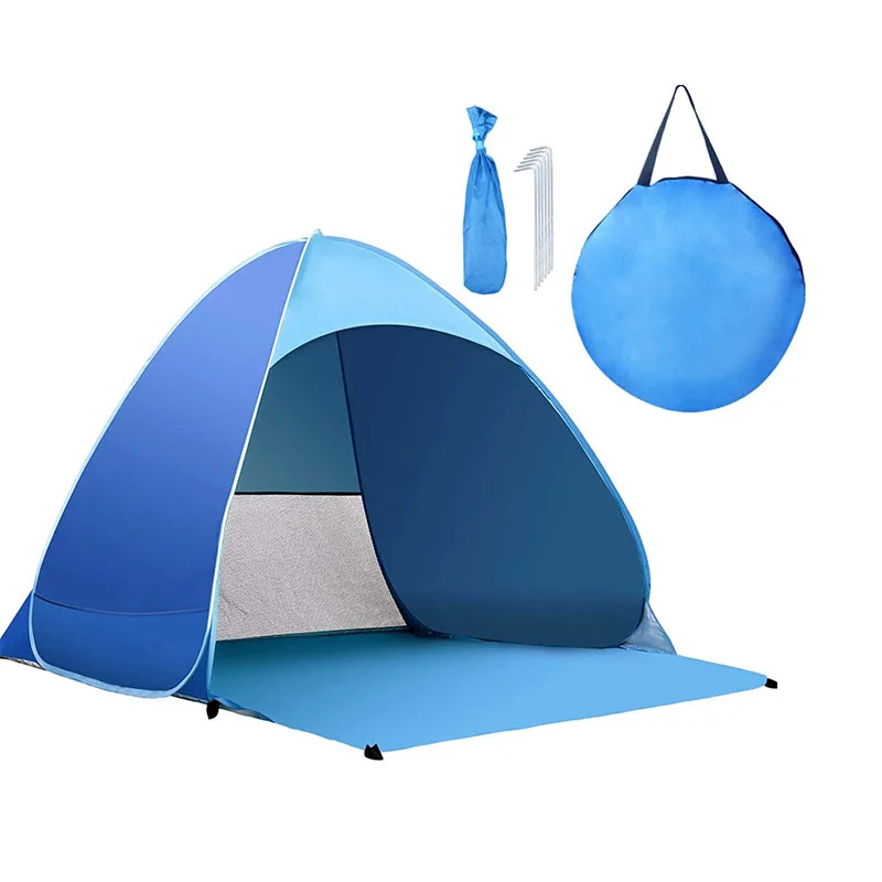 

Beach Tent Pop Up Beach Tent for 1-3 Person Picnic Tent Rated UPF50+ for UV Protection Waterproof Sun Shelters for Camping Park