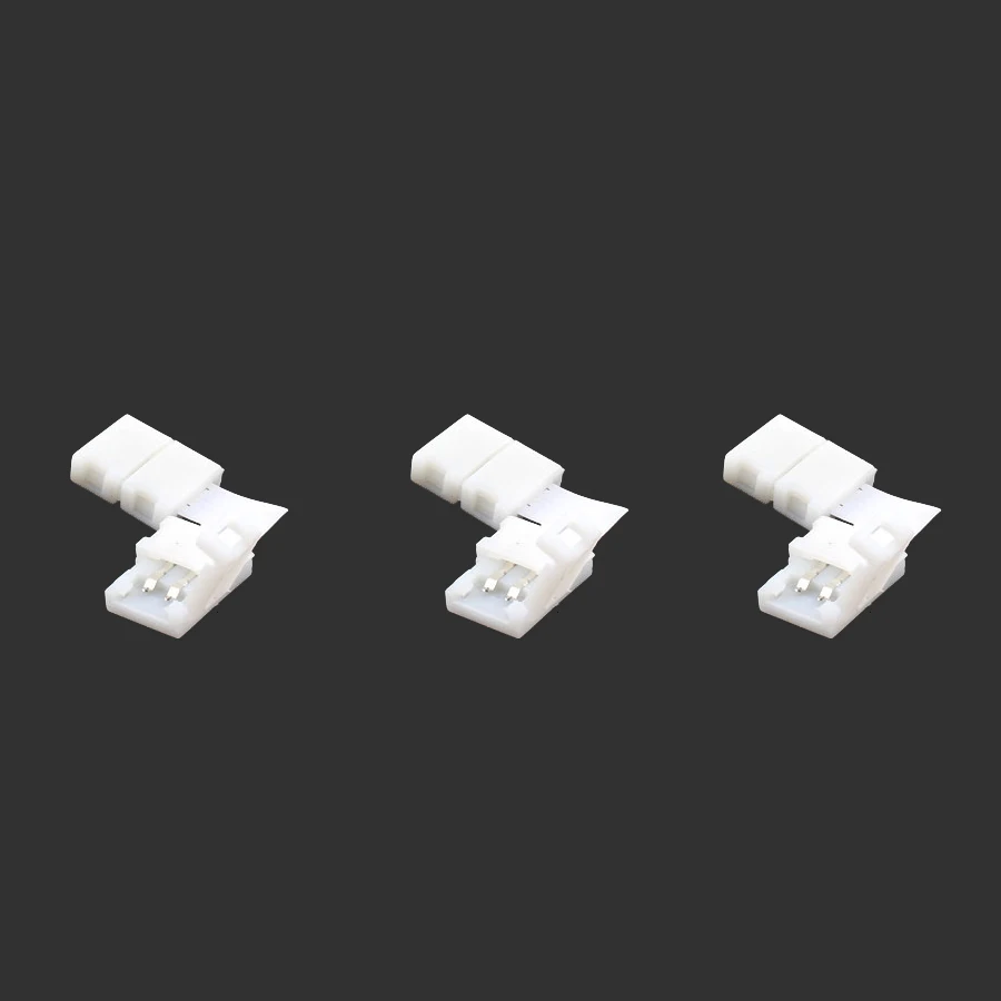 5PCS 10mm L Shape LED Strip Connector 2/3/4/5PIN Free Soldering For connecting corner right angle 5050 RGB RGBW ws2812 LED Strip