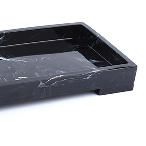 Vanity Tray Black Bathroom Vanity Countertops Toilet Tank Storage Tray, New Home Marble Stone Vanity Tray, Organizer Tray for Cl