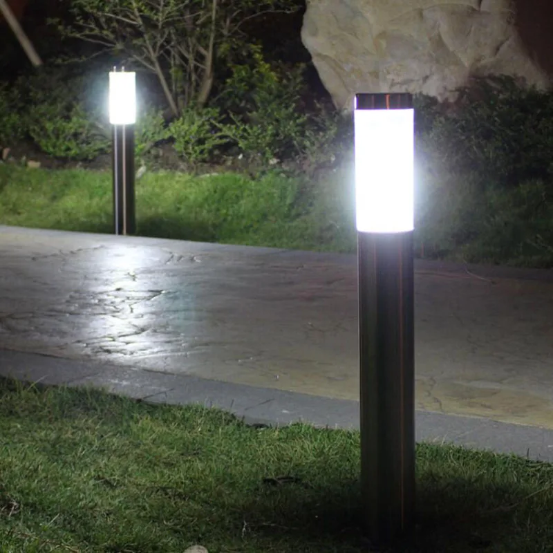 Imagem -05 - Outdoor Impermeável Lâmpada Led Gramado Pilar de Luzes Redondas Paisagem Caminho do Jardim Ip65 Novo Estilo ac 85265v Aço Inoxidável