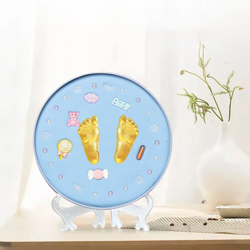 Baby gift Baby footprint Air Drying Soft Clay Baby items Babies hand foot Imprint Kit Casting Toys print pad Newborn souvenir