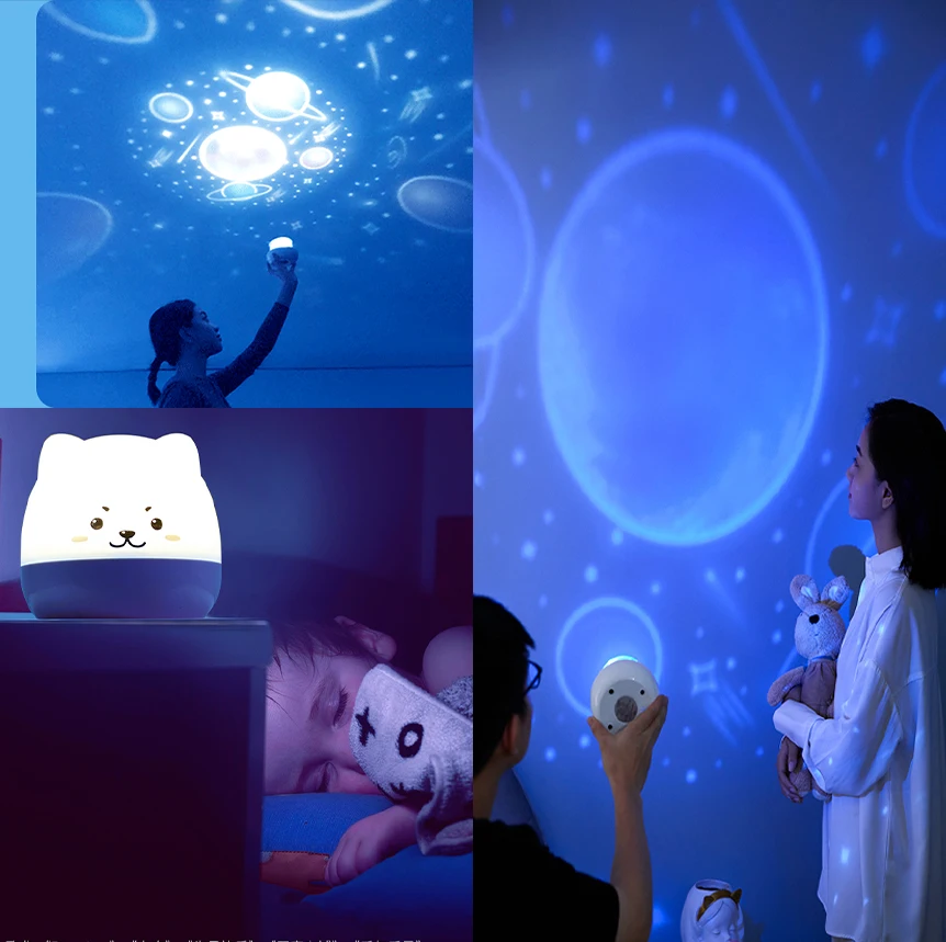 Star Projector Light Colorful Music LED Night Lights For Kids USB Charging/Rotatable/Sing Project lamp Bedroom Party