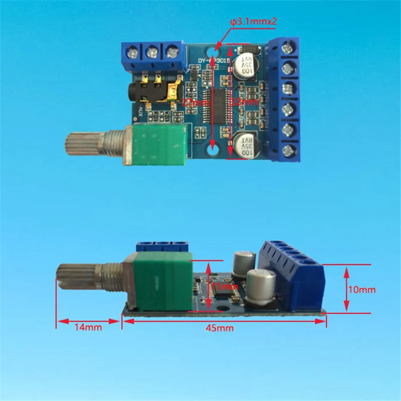 30Wx2 High-power Stereo Digital Power Amplifier Board 12V/24V Supply DIY   Module DY-AP3015