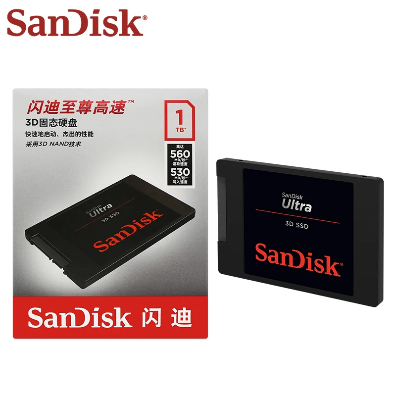 

Sandisk 500GB Ultra 3D SSD 2TB 1TB 2.5 Inch Internal Solid State Drive SATA III HDD Hard Disk For Notebook PC