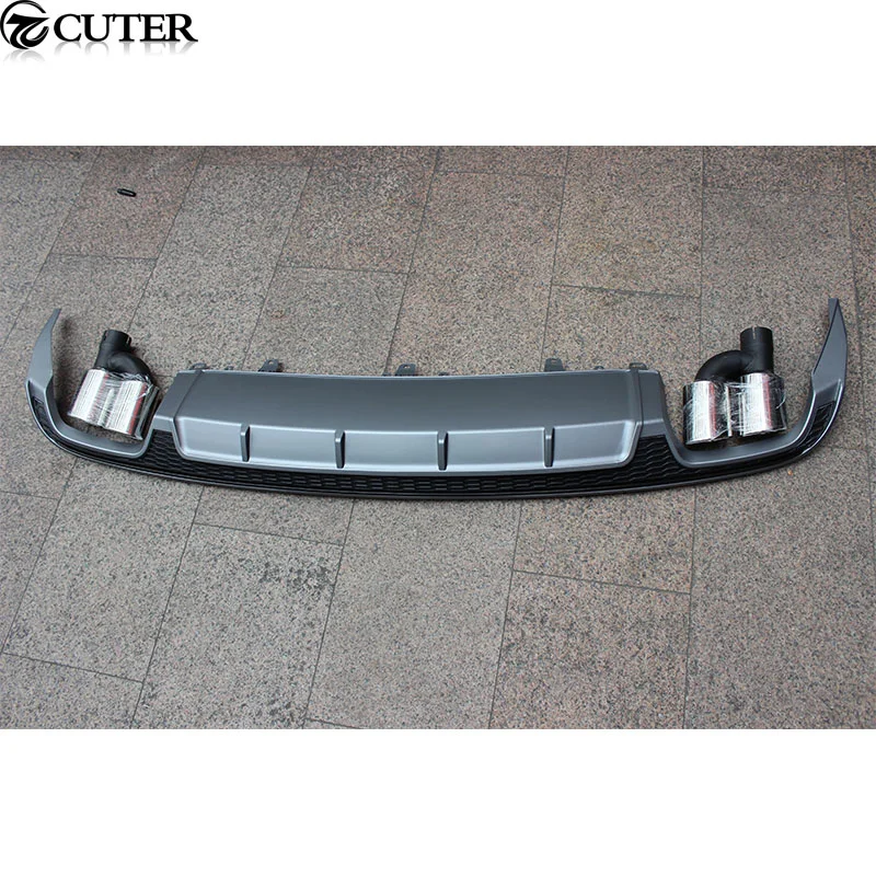 A6 s Line Pp Rear Diffuser Rear Lip Exhaust Pipes for Audi A6 S6 Car Body Kit 16-17