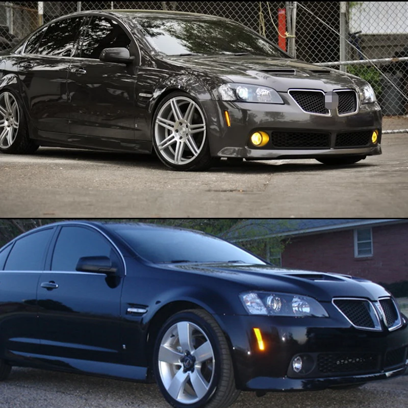 2PCS Smoke Front Side Marker Indicator White LED Lights For 2008-2009 Pontiac G8 /Driving/Position Lights