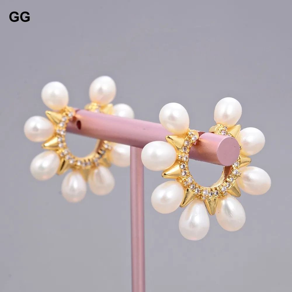

Freshwater White Rice Pearl Punk Ear Cuff Earrings No Pierced Earring