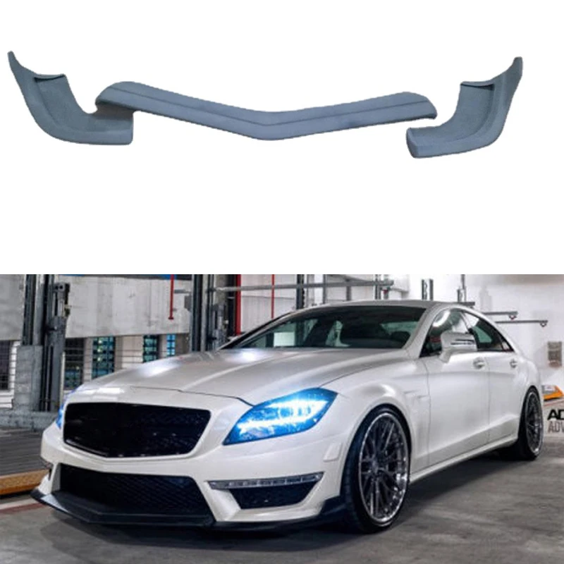 Unpainted Fiberglass Front Lip Spoiler for Mercedes Benz CLS Class W218 CLS350 CLS63 AMG Bumper