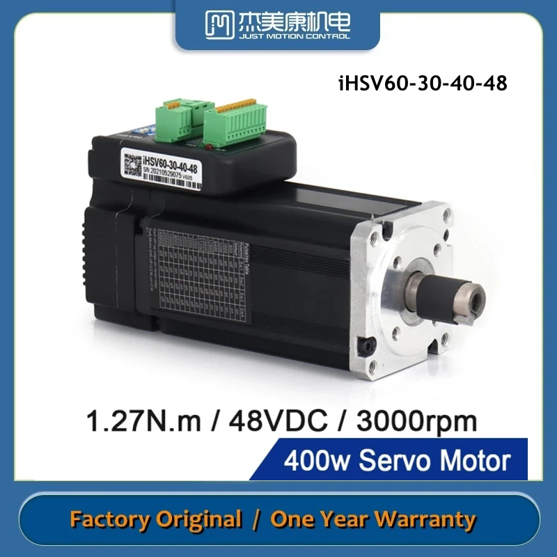 

JMC 400W Integrated Servo Driver 3000rpm 1.27NM for Spraying Machine/ Mechanical Arm 3D Print CNC Kits iHSV60-30-40-48