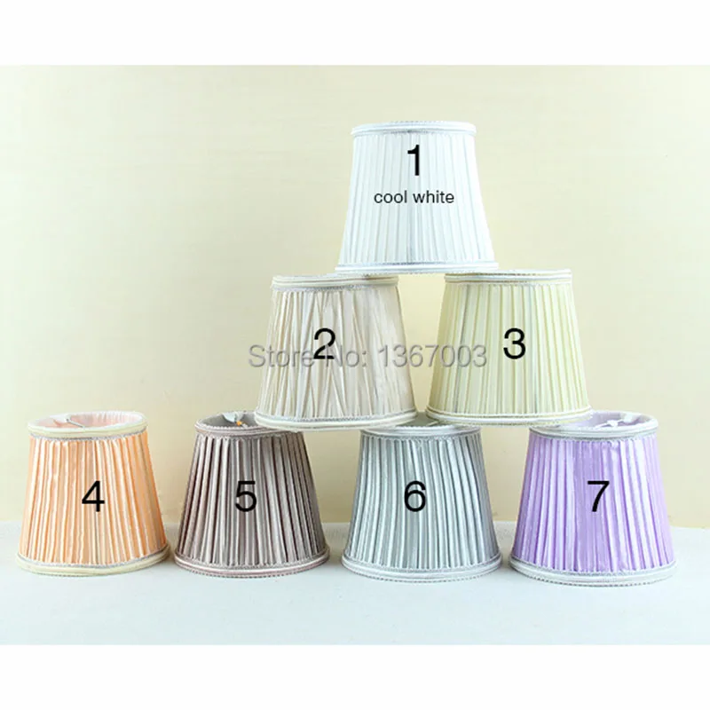 DIA12cm Mini Pleated Lace Lampshades,DIY Fabric Lamp Shade For Chandelier Wall Lamp, Clip On