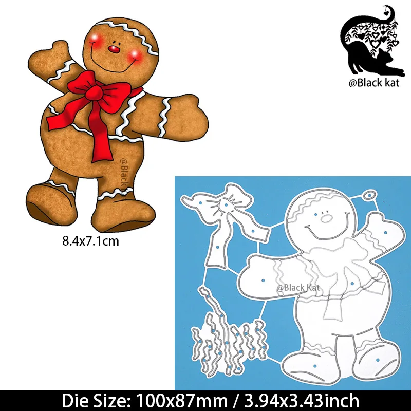 Boże narodzenie Metal wykrojniki album do scrapbookingu DIY nowe cukierki trzciny Gingerbread Man szablon do wytłaczania karta podarunkowa Craft