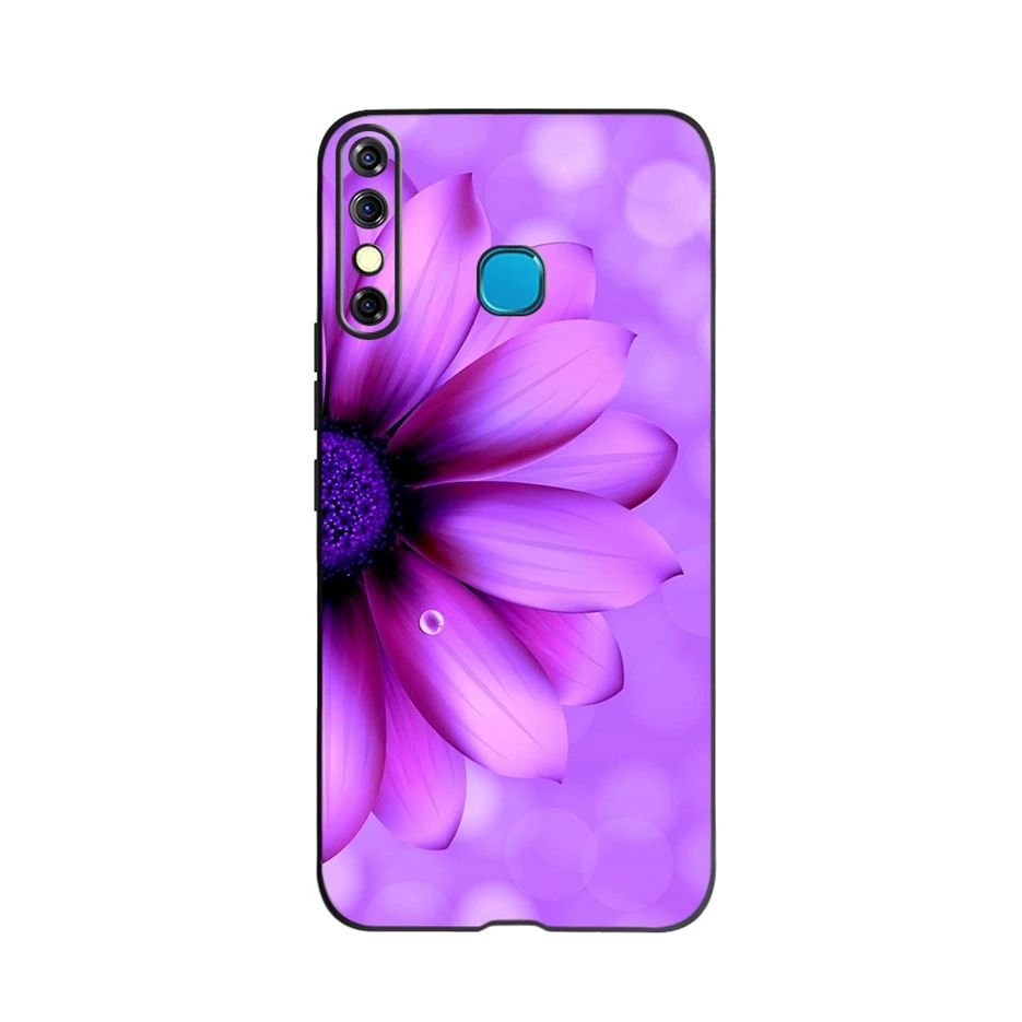 For Infinix Hot 8 Case X650C X650B X650D Soft Silicone Cute Flower Butterfly Phone Case For Infinix Hot 8 Hot8 Back Cover Bumper