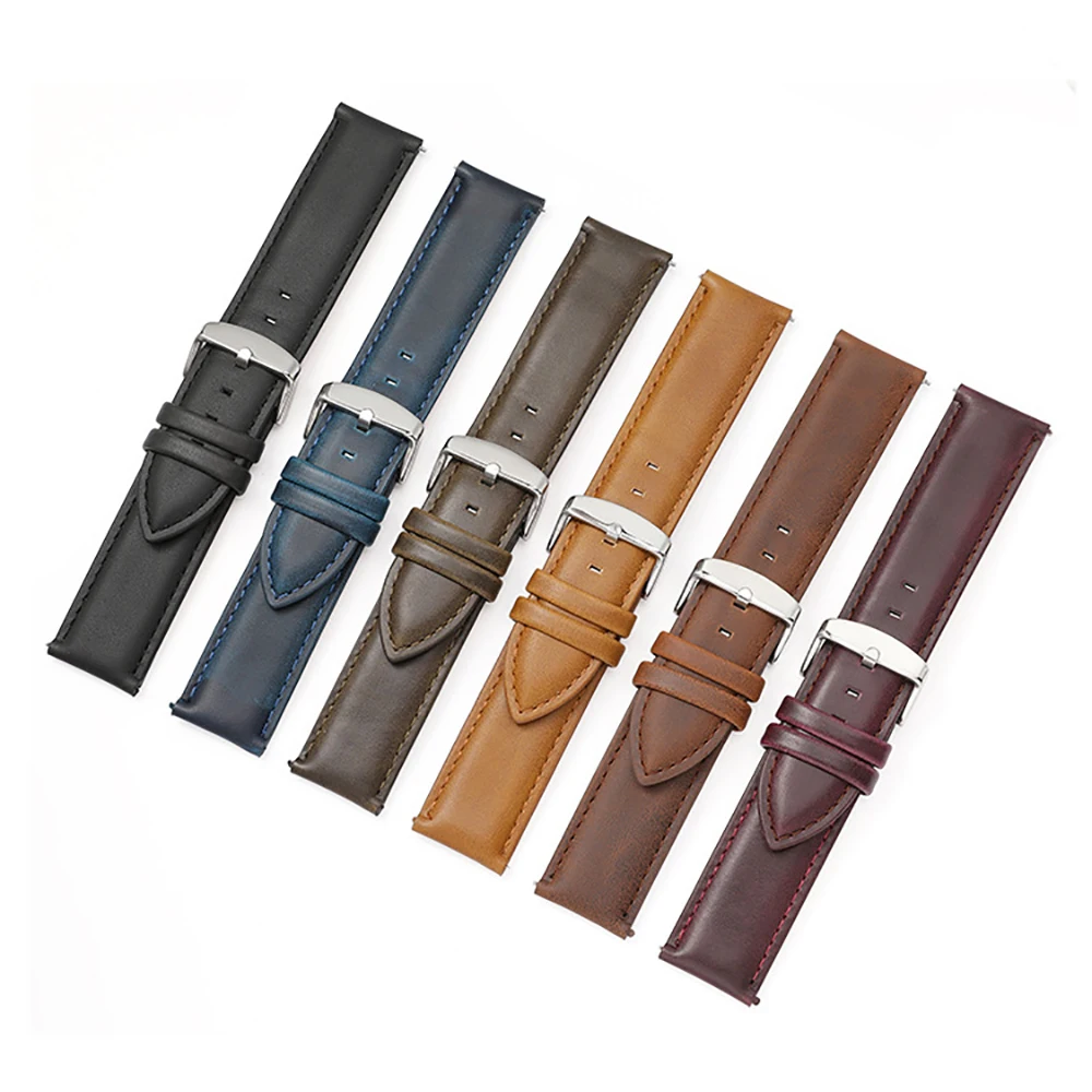 22mm strap For Fossil Gen 5 Carlyle HR Julianna HR Leather Wrist Band for Fossil Sport 43mm / Q Explorist HR Gen 4 Watchbands