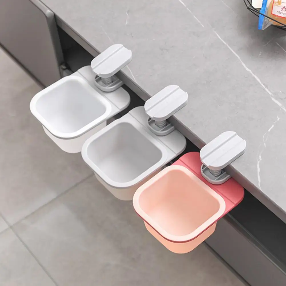 

1 PCS Rotatable Table Waste Bin Mini Stackable Kitchen Hanging Trash Can Rack ABS Household Desktop Garbage Basket
