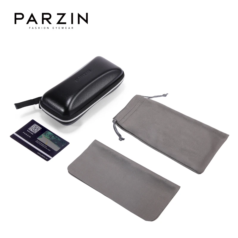 

PARZIN Gift Package includes Zippered Case & Glasses Cloth & Pouch Set