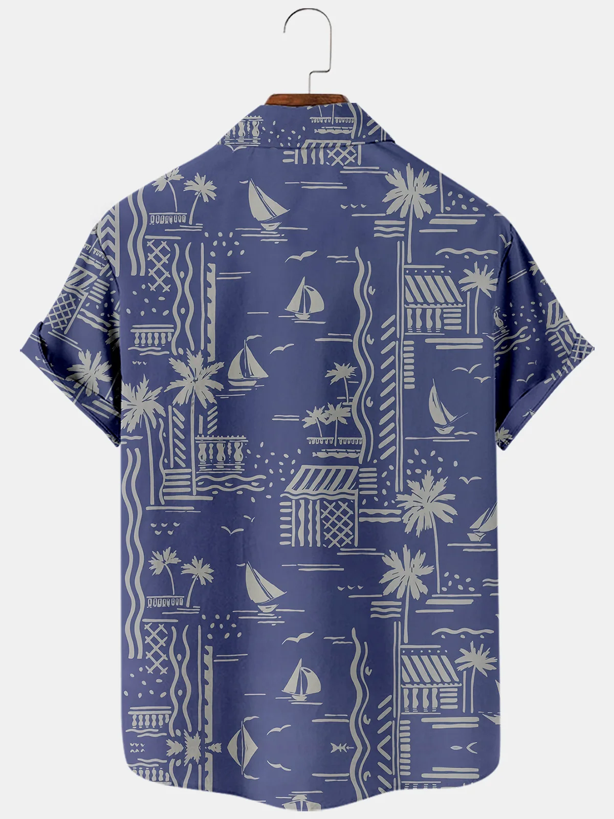 Camisa de manga corta para hombre, camisa holgada con estampado Digital 3d de Coconut Tree, novedad de 2021