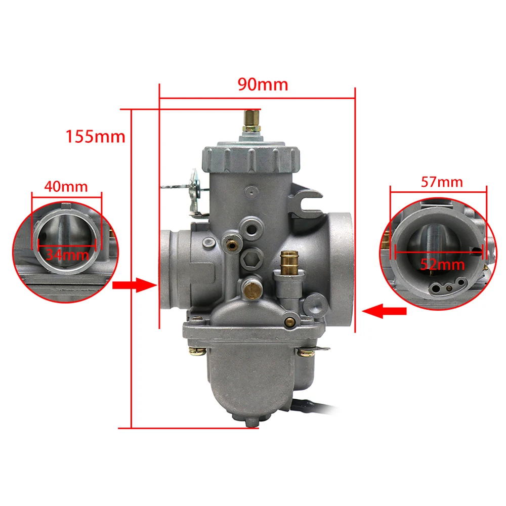 Alconstar 1PC Motor Universal 34mm Carburetor Manu Carb Carburetor For VM30 Motorcycle ATV UTV 125cc 150cc 200cc