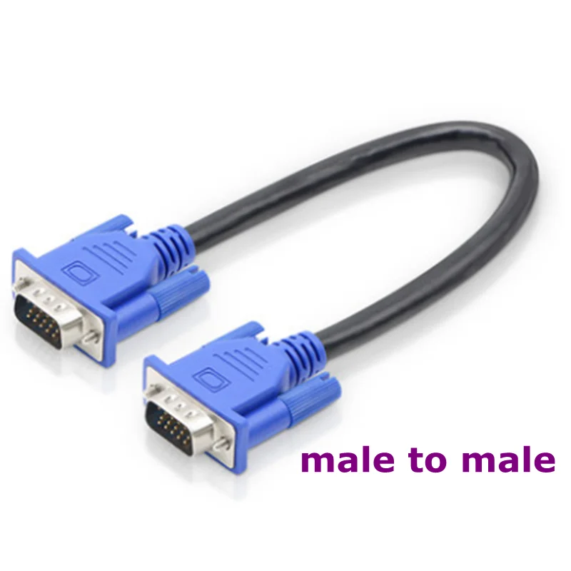 0.25m HD 15Pin VGA D-Sub Short Video Cable Male to Male M/M Male to Female and Female to Female for Computer Monitor TV