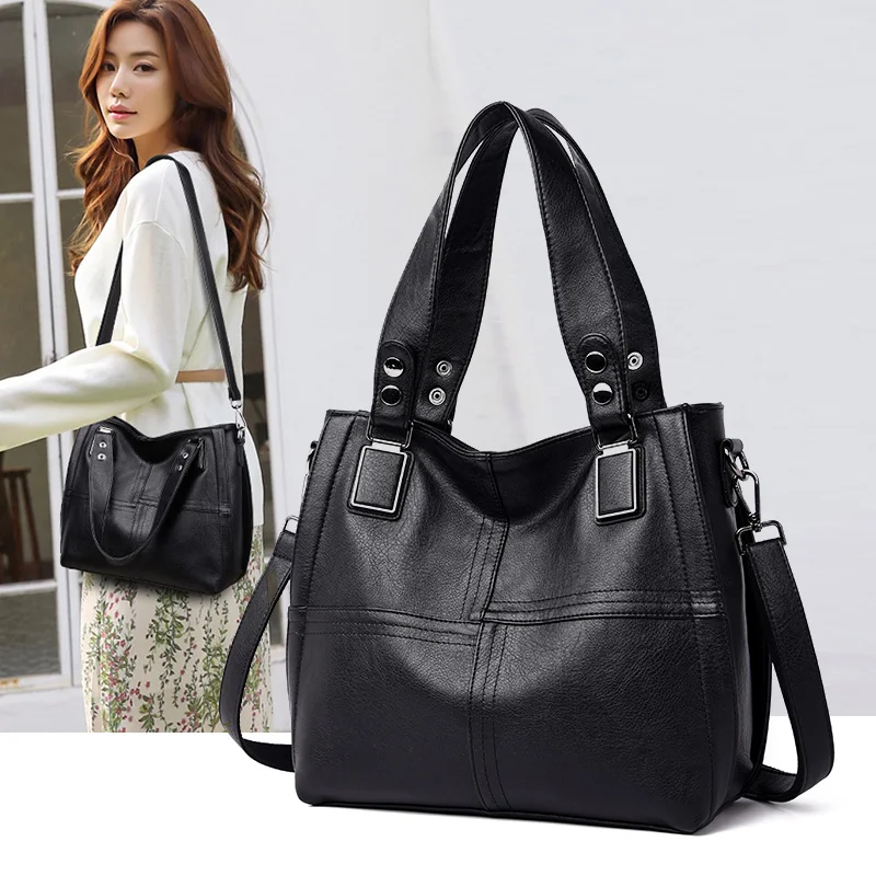 Imagem -04 - Bolsa de Couro Feminina Luxuosa Bolsa Crossbody de Marca para Mulheres Nova Bolsa Casual de Ombro para Senhoras Bolsa Tote de Designer 2023 de Alta Qualidade