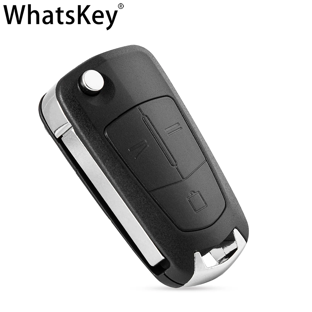 WhatsKey 2 Button Flip Remote Folding Car Key Fob Case For Opel Vauxhall Corsa D Astra J Zafira A Vectra B Mokka G Insignia