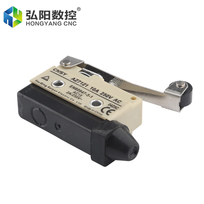 Micro-Motion Limit Switch AZ7121 Travel Switch 10A 250VAC Long Hinge Rod Closed Limit Reset / Instantaneous Contact Silver