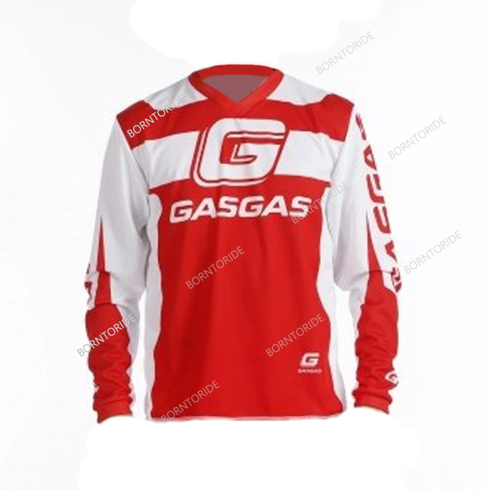 Camiseta Enduro de GasGas Enduro para ciclismo de montaña, ropa de carreras de manga larga, DH, MTB, Motocross, BMX, venta al por mayor