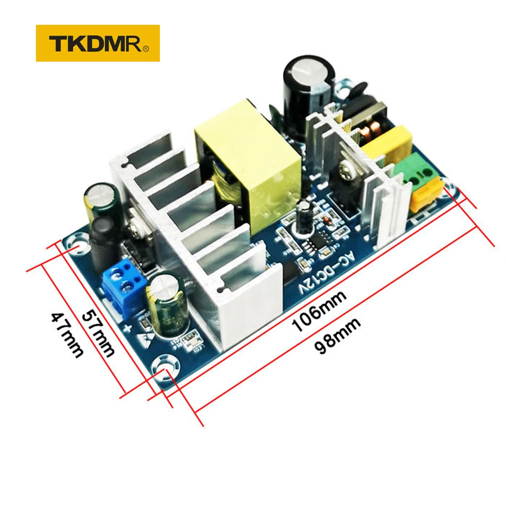 TKDMR Power Supply Module Board Switch AC-DC Switch Power Supply Board 12V 8A 100W high power power bare board AC85 ~ 265V