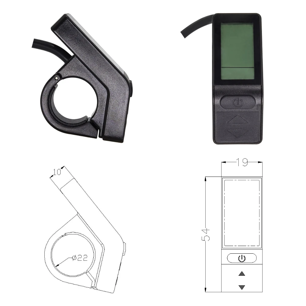 Electric Bike Display KT LCD4 E-bike LCD Display 36V 48V Ebike Computer for E Bike Kunteng Controller SM or Waterproof Connector