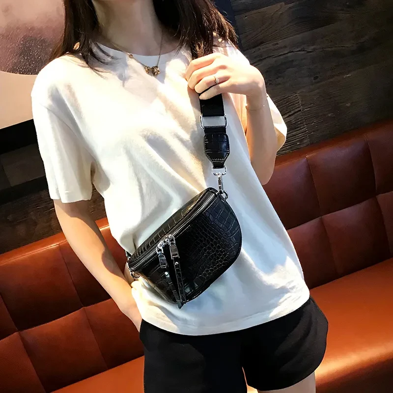 New Fashion Crossbody Shoulder Bags for Women PU Leather Chest Bag Female Solid Color Vintage Handbag Waist Packs