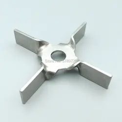 1Pcs 304 Rvs Vier Blade Paddle, Diameter 60Mm 70Mm Laboratorium Roeren Paddle Blade