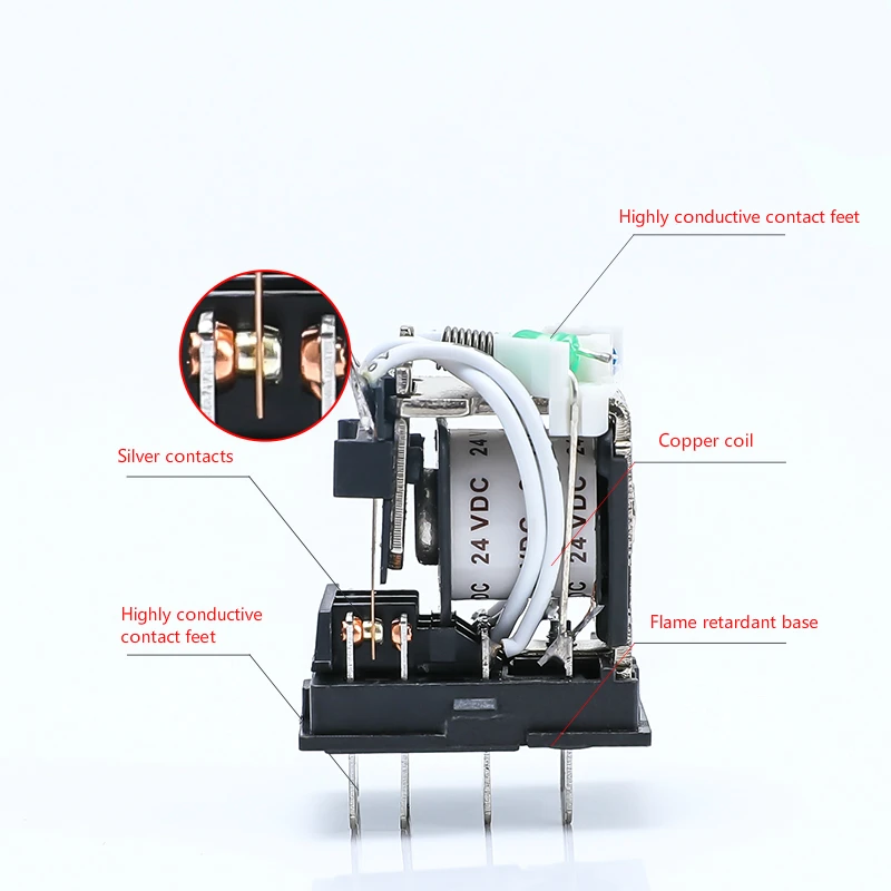 Intermediate Electromagnetic Relay HH53PL 11Pins 5A Silver Contact 12V 24V 48V 110V 220V 380V