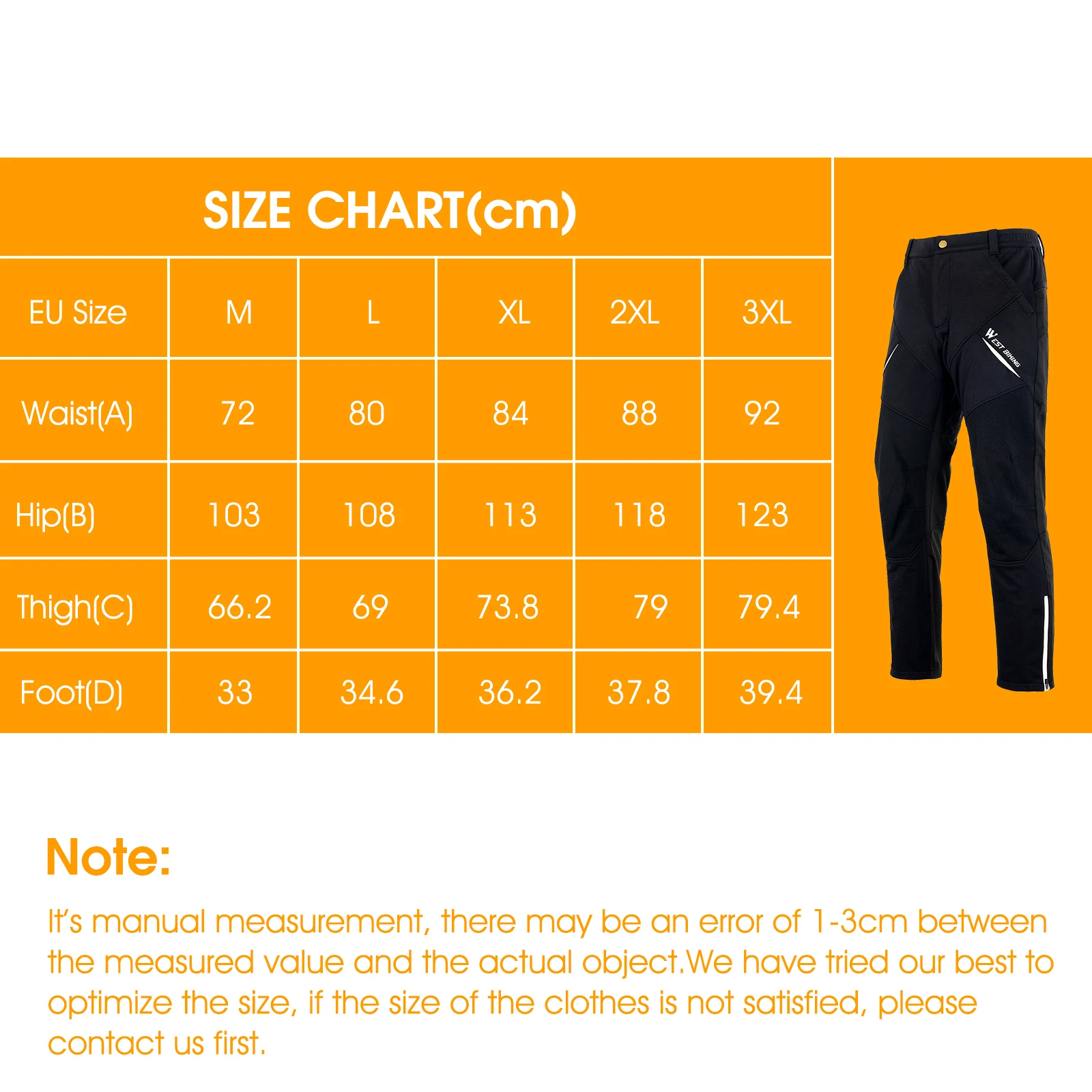 WEST BIKING Winter Thermal Fleece Cycling Pants Rainproof Windproof Reflective Cycling Jersey Men Women Comfortable Sportswear