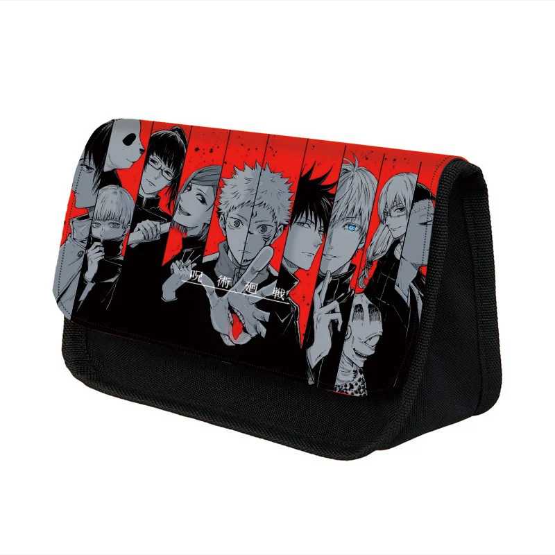 

Anime Jujutsu Kaisen Pencil Bag Stationery Bag New spell back war large capacity pen bag Korean double-layer pencil bag