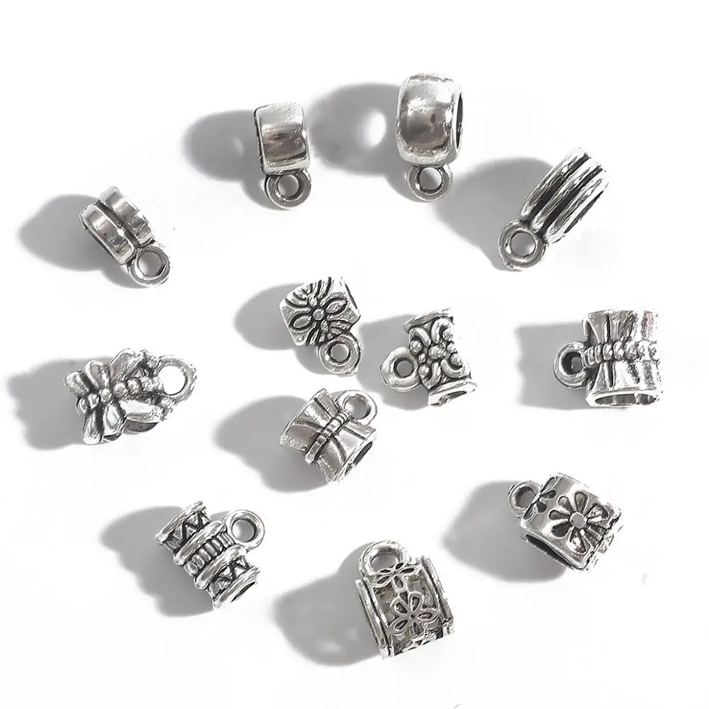 New Fashion 20Pcs/Lot Antique Silver Color Beads For Jewelry Making Bracelet Necklace Accessories Fashion Pendants DIY Findings