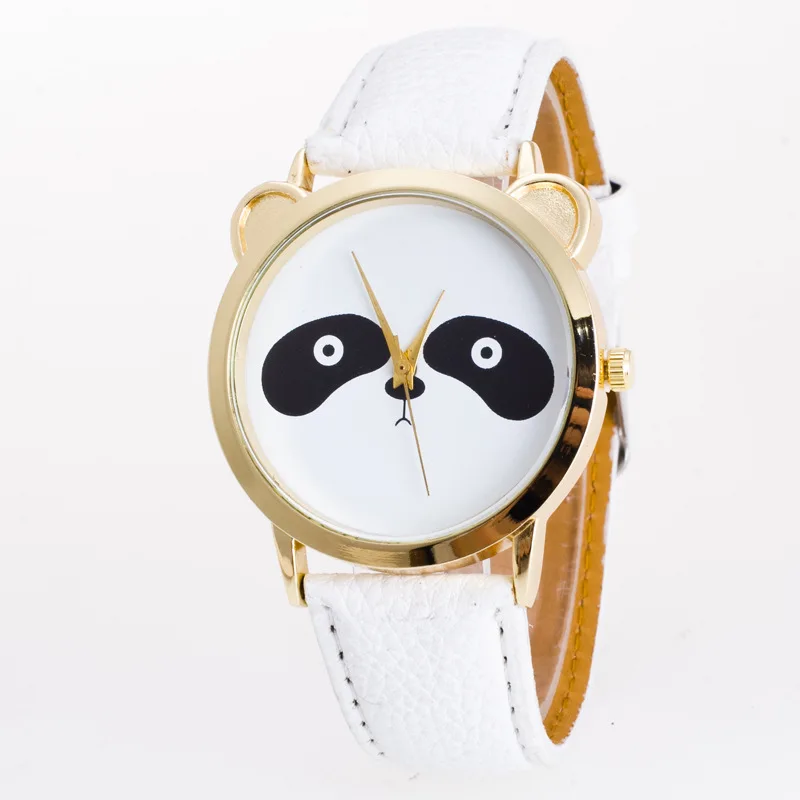 2021 new fashion casual panda animal watch Korean couple quartz watch students send gifts to each other