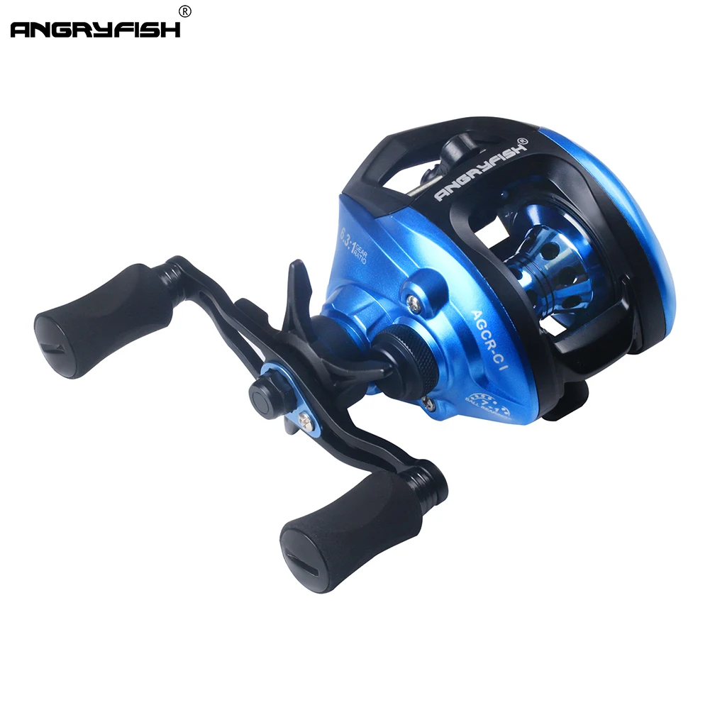 

Angryfish AGCR-C1 Low-Profile Reel 7+1 BBs 6.3:1 Baitcasting Reel 8kg Dual Brake System Reel High Speed Fishing Reel