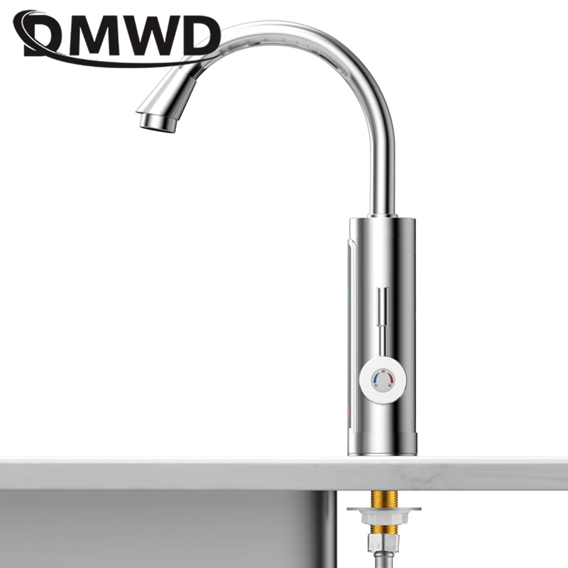 DMWD-grifo eléctrico de 3300W para cocina, calentador instantáneo de agua fría y caliente de doble uso, sin depósito, de calentamiento rápido con