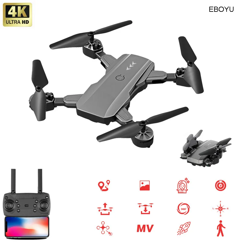 

Квадрокоптер EBOYU S108 складной с поддержкой Wi-Fi, FPV, 4K, HD-камерой