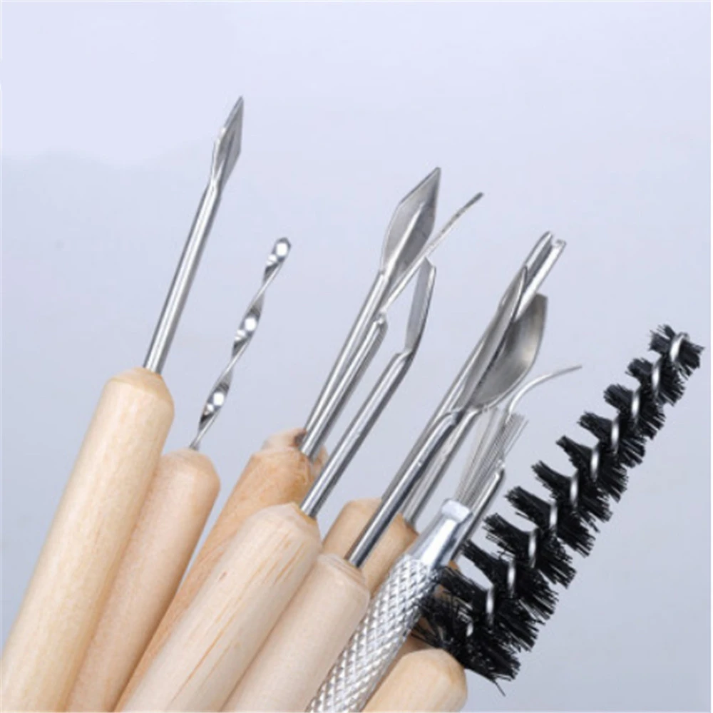 Carving knife soft pottery clay DIY pottery clay sculpture sculpture wooden tool multifunctional color clay clay shaping knife c