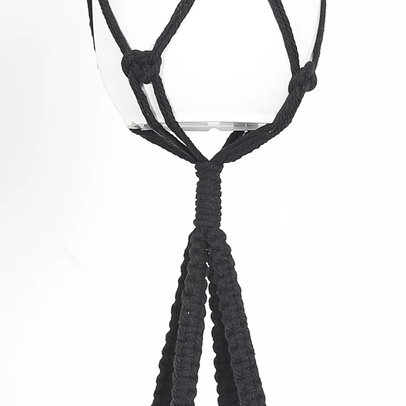 Macrame Handmade Plant Hanger Baskets Flower Pots Holder Balcony Hanging Decoration Knotted Lifting Rope Home Garden Supplies
