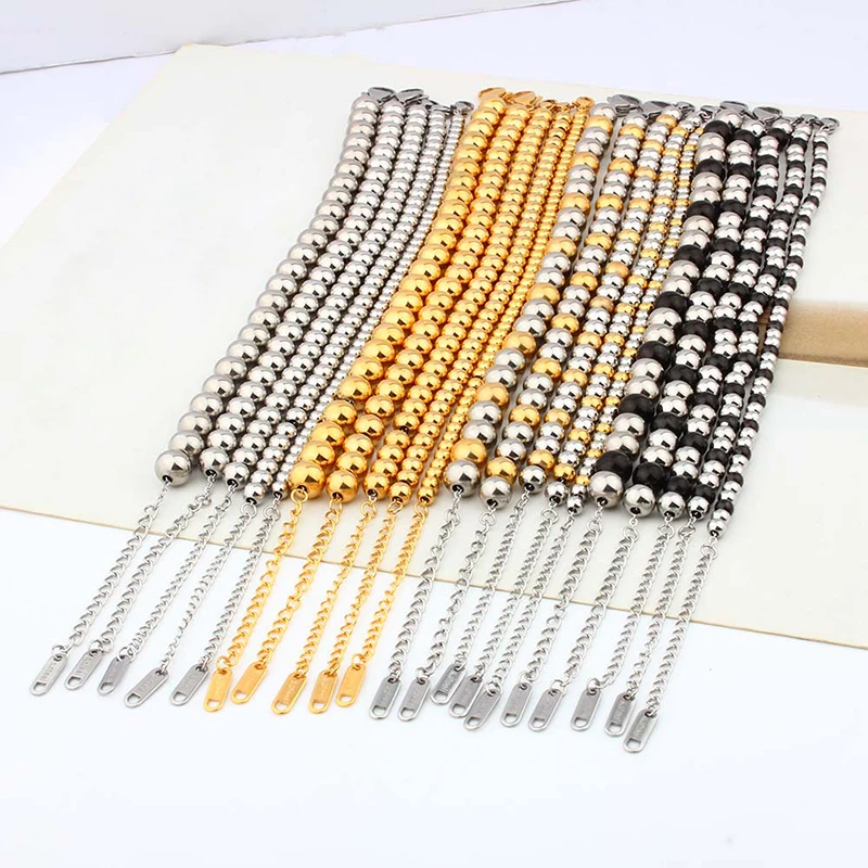 Bead bracelet stainless steel jewelry bracelet bracelet charm bracelet jewelry accessory femme braclet men