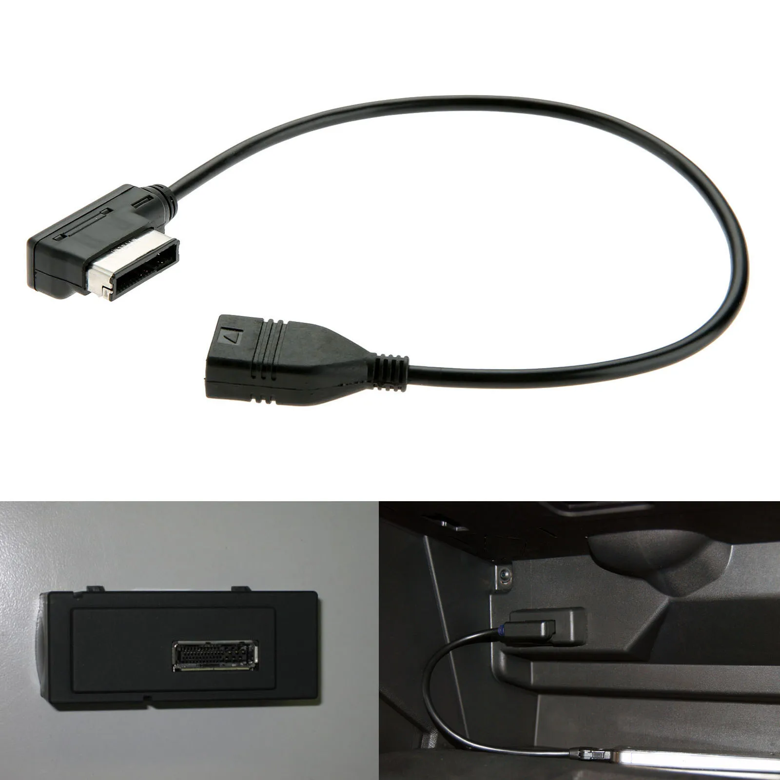 1 buah kabel adaptor USB antarmuka musik mobil AUX ke MMI MDI AMI untuk Audi A3 A4 A5 A6 A8 Q5 Aksesori Mobil