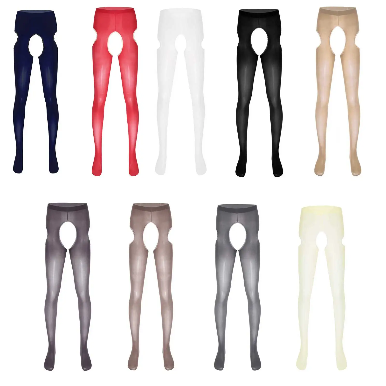 

Mens Exotic Porno Crotchless Pantyhose Hollow Out Stretchy Tights Leggings Open Butt Sissy Trimming Stockings Hosiery Underwear