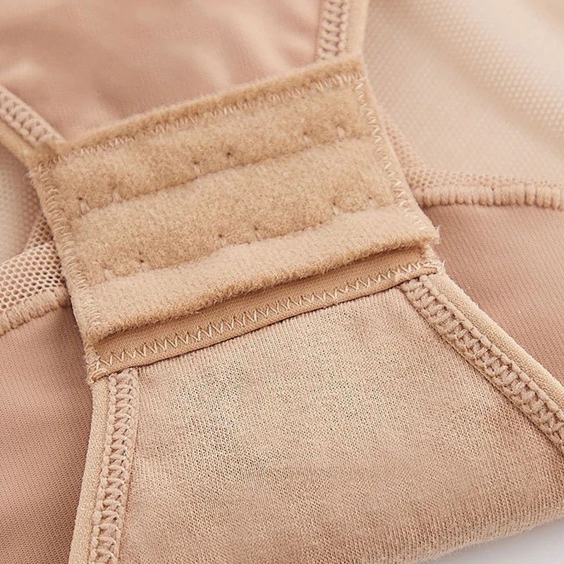 Damen Vintage Bodysuit Unterwäsche Verstellbare Bügel-Bodysuits Schwarz Dehnbar Nahtlose Shapewear Beige – Detail 17