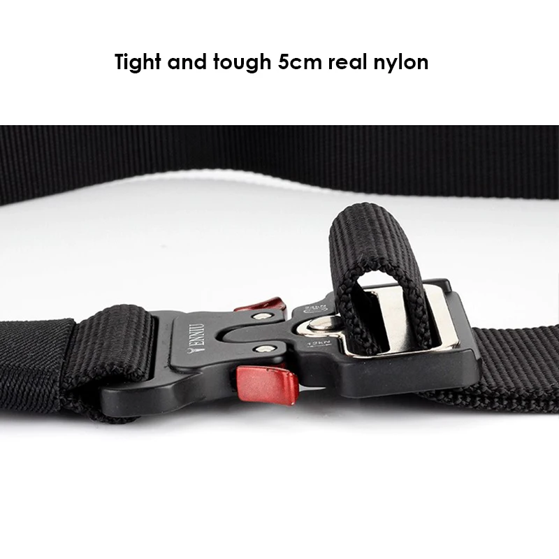 5cm Tactical Belt for Men Alloy Buckle Quick Release Heavy Military Army Belt Soft Tight Nylon Wide Belt Outdoors Girdles Male