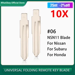 10Pcs Flip Uncut Blank Key NSN11 #06 For Old Nissan/Subaru/Honda Bluebird Cedric Cefiro Duke Banning Demeano KD Folding Blade