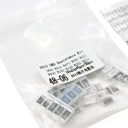 Kit de amostras do resistor SMD, 2512, 10 valores x 5 = 50PCs, 1R00 R500 R470 R330 R220 R200 R150 R100 R50 R010, 50PCs