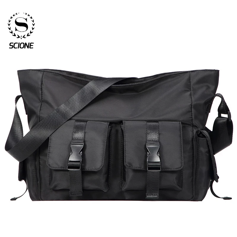 

Scione Men's Messenger Shoulder Bag Oxford Waterproof Outdoor School Sports Travel Bags Luxury Brand Fashion Style K090